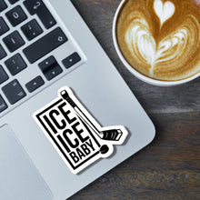 Load image into Gallery viewer, Hockey Humor Sticker Water Resistant Die Cut Design Decal Funny Puck Sports Fan Gift Idea Black Vinyl Car Accessory Helmet Decoration Team
