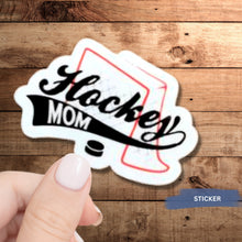 Load image into Gallery viewer, Hockey Mom Sticker Car Decal Window Vinyl Water Resistant Sports Accessory Gift Idea Hockey Mom Car Decoration Laptop Sticker Tumbler Design