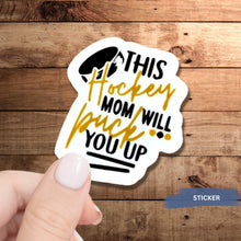 Load image into Gallery viewer, Hockey Mom Sticker Car Decal Window Vinyl Water Resistant Sports Accessory Gift Idea Hockey Mom Car Decoration Laptop Sticker Tumbler Design