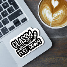 Load image into Gallery viewer, Hockey Humor Sticker Water Resistant Die Cut Design Decal Funny Puck Sports Fan Gift Idea Black Vinyl Car Accessory Helmet Decoration Team