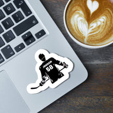 Load image into Gallery viewer, Custom Hockey Sticker Name Number Team Decal Water Resistant Vinyl Material Sport Decoration Locker Room Hockey Gift Player Customization