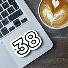 Load image into Gallery viewer, Custom Number Sticker - Vinyl Waterproof Custom Number Sticker for your Phone Case, Water Bottle, Car Decal, Journal, Sports Number, Jersey