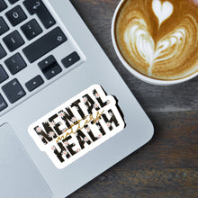Load image into Gallery viewer, Mental Health Sticker Vinyl Decal Water Resistant Laptop Decoration Self Care Gift Idea Wellness Art Therapy Design Black Accent Daisys