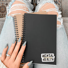 Load image into Gallery viewer, Mental Health Sticker Vinyl Decal Water Resistant Laptop Decoration Self Care Gift Idea Wellness Art Therapy Design Black Accent Daisys