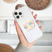 Load image into Gallery viewer, Retro Vinyl Sticker Water Resistant Decal Design Floral Accent Boho Style Laptop Decoration Positive Message Art Gift for Planner Sticker