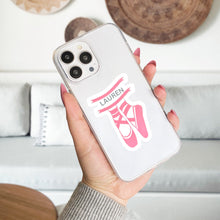 Load image into Gallery viewer, Ballet Vinyl Sticker Water Bottle Decoration Idea For Dancer Pink Design White Background Dance Art Studio Decor Laptop Accessory Gift Set