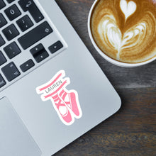 Load image into Gallery viewer, Ballet Vinyl Sticker Water Bottle Decoration Idea For Dancer Pink Design White Background Dance Art Studio Decor Laptop Accessory Gift Set