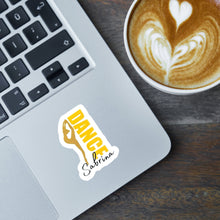 Load image into Gallery viewer, Ballet Vinyl Sticker Water Bottle Decoration Idea For Dancer Gold Design White Background Dance Art Studio Decor Laptop Accessory Gift Set