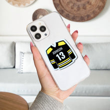 Load image into Gallery viewer, Custom Hockey Sticker Design Template Vinyl Decal Size Custom Jersey Number Hockey Player Team Accessory Gift Idea For Athlete Water Bottle