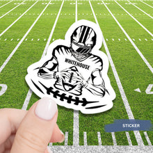 Load image into Gallery viewer, Football Player Sticker Custom Design Vinyl Decal Water Resistant Team Accessory Car Decoration Football Gift Player Number Custom Vinyl