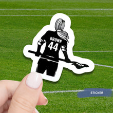 Load image into Gallery viewer, Personalized Lacrosse Sticker Custom Design Water Resistant Vinyl Decal Smooth Surface Application Instructions Player Name Custom Label