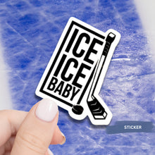 Load image into Gallery viewer, Hockey Humor Sticker Water Resistant Die Cut Design Decal Funny Puck Sports Fan Gift Idea Black Vinyl Car Accessory Helmet Decoration Team