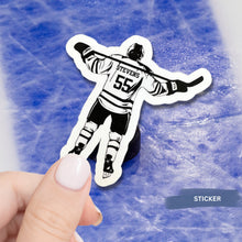 Load image into Gallery viewer, Custom Hockey Sticker Name Number Team Decal Water Resistant Vinyl Material Sport Decoration Locker Room Hockey Gift Player Customization