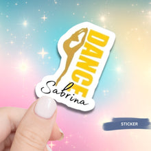 Load image into Gallery viewer, Ballet Vinyl Sticker Water Bottle Decoration Idea For Dancer Gold Design White Background Dance Art Studio Decor Laptop Accessory Gift Set