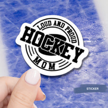 Load image into Gallery viewer, Hockey Mom Sticker Car Decal Window Vinyl Water Resistant Sports Accessory Gift Idea Hockey Mom Car Decoration Laptop Sticker Tumbler Design