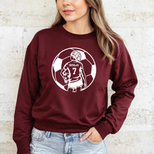 Load image into Gallery viewer, Soccer Girl Custom Crewneck
