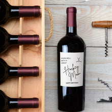Load image into Gallery viewer, Hockey Mom Happy Birthday Wine Label