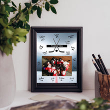 Load image into Gallery viewer, Hockey Thank You Digital Download Template Design Hockey Puck Team Photo Template Printable Sport Party Celebration Card Gift Idea Hockey