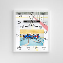 Load image into Gallery viewer, Hockey Thank You Digital Download Template Design Hockey Puck Team Photo Template Printable Sport Party Celebration Card Gift Idea Hockey