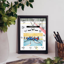 Load image into Gallery viewer, Hockey Thank You Digital Download Template Design Hockey Puck Team Photo Template Printable Sport Party Celebration Card Gift Idea Hockey