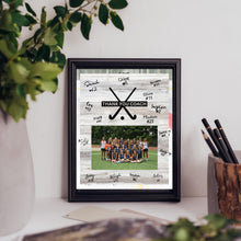 Load image into Gallery viewer, Field Hockey Coach Gift Frame Template Design Download Digital File Size Print Thank You Field Hockey Trainer Team Photo Memory Keepsake