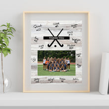 Load image into Gallery viewer, Field Hockey Thank You Digital Download Template Design Hockey Team Photo Template Printable Sport Party Celebration Card Gift Idea Hockey
