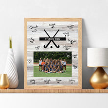 Load image into Gallery viewer, Field Hockey Thank You Digital Download Template Design Hockey Team Photo Template Printable Sport Party Celebration Card Gift Idea Hockey