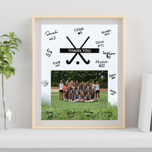 Load image into Gallery viewer, Field Hockey Thank You Digital Download Template Design Hockey Team Photo Template Printable Sport Party Celebration Card Gift Idea Hockey