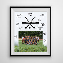Load image into Gallery viewer, Field Hockey Thank You Digital Download Template Design Hockey Team Photo Template Printable Sport Party Celebration Card Gift Idea Hockey