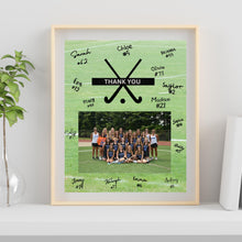 Load image into Gallery viewer, Field Hockey Thank You Digital Download Template Design Hockey Team Photo Template Printable Sport Party Celebration Card Gift Idea Hockey
