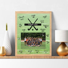 Load image into Gallery viewer, Field Hockey Thank You Digital Download Template Design Hockey Team Photo Template Printable Sport Party Celebration Card Gift Idea Hockey