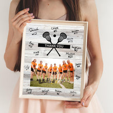 Load image into Gallery viewer, Lacrosse Thank You Digital Download Template Design Lacrosse Team Photo Template Printable Sport Party Celebration Card Gift Idea Lacrosse