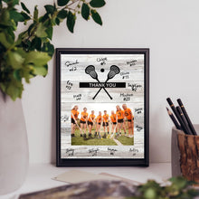 Load image into Gallery viewer, Lacrosse Thank You Digital Download Template Design Lacrosse Team Photo Template Printable Sport Party Celebration Card Gift Idea Lacrosse
