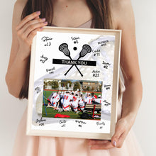 Load image into Gallery viewer, Lacrosse Thank You Digital Download Template Design Lacrosse Team Photo Template Printable Sport Party Celebration Card Gift Idea Lacrosse
