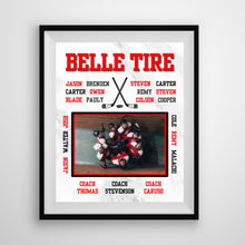 Load image into Gallery viewer, Hockey Thank You Gift Team Photo Frame Design Digital Template Download Now Custom Thank You Gift Hockey Team Appreciation Present Memory