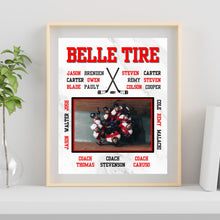 Load image into Gallery viewer, Hockey Thank You Gift Team Photo Frame Design Digital Template Download Now Custom Thank You Gift Hockey Team Appreciation Present Memory