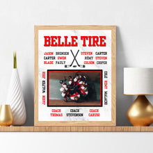 Load image into Gallery viewer, Hockey Thank You Gift Team Photo Frame Design Digital Template Download Now Custom Thank You Gift Hockey Team Appreciation Present Memory