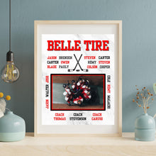 Load image into Gallery viewer, Hockey Thank You Gift Team Photo Frame Design Digital Template Download Now Custom Thank You Gift Hockey Team Appreciation Present Memory