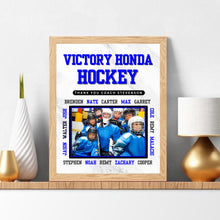 Load image into Gallery viewer, Hockey Thank You Gift Team Photo Frame Design Digital Template Download Now Custom Thank You Gift Hockey Team Appreciation Present Memory
