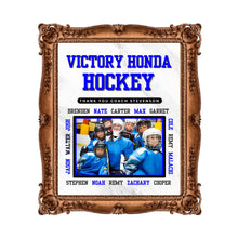 Load image into Gallery viewer, Hockey Thank You Gift Team Photo Frame Design Digital Template Download Now Custom Thank You Gift Hockey Team Appreciation Present Memory
