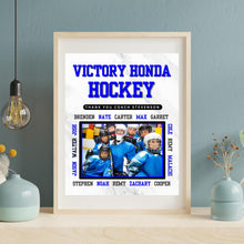 Load image into Gallery viewer, Hockey Thank You Gift Team Photo Frame Design Digital Template Download Now Custom Thank You Gift Hockey Team Appreciation Present Memory