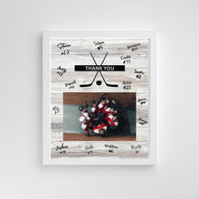 Load image into Gallery viewer, Hockey Thank You Digital Download Template Design Hockey Puck Team Photo Template Printable Sport Party Celebration Card Gift Idea Hockey