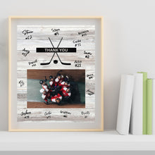 Load image into Gallery viewer, Hockey Thank You Digital Download Template Design Hockey Puck Team Photo Template Printable Sport Party Celebration Card Gift Idea Hockey