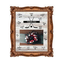 Load image into Gallery viewer, Hockey Thank You Digital Download Template Design Hockey Puck Team Photo Template Printable Sport Party Celebration Card Gift Idea Hockey