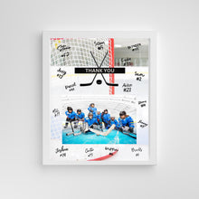 Load image into Gallery viewer, Hockey Thank You Digital Download Template Design Hockey Puck Team Photo Template Printable Sport Party Celebration Card Gift Idea Hockey