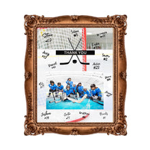 Load image into Gallery viewer, Hockey Thank You Digital Download Template Design Hockey Puck Team Photo Template Printable Sport Party Celebration Card Gift Idea Hockey
