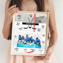 Load image into Gallery viewer, Hockey Thank You Digital Download Template Design Hockey Puck Team Photo Template Printable Sport Party Celebration Card Gift Idea Hockey