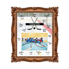 Load image into Gallery viewer, Hockey Thank You Digital Download Template Design Hockey Puck Team Photo Template Printable Sport Party Celebration Card Gift Idea Hockey
