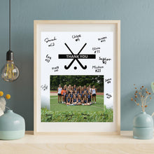 Load image into Gallery viewer, Field Hockey Thank You Digital Download Template Design Hockey Team Photo Template Printable Sport Party Celebration Card Gift Idea Hockey