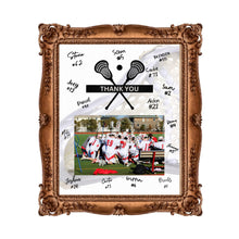Load image into Gallery viewer, Lacrosse Thank You Digital Download Template Design Lacrosse Team Photo Template Printable Sport Party Celebration Card Gift Idea Lacrosse